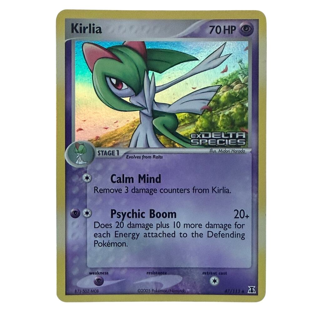 Pokémon TCG Kirlia 47/113 Delta Species 2005 Reverse Holo Stamped Card NM